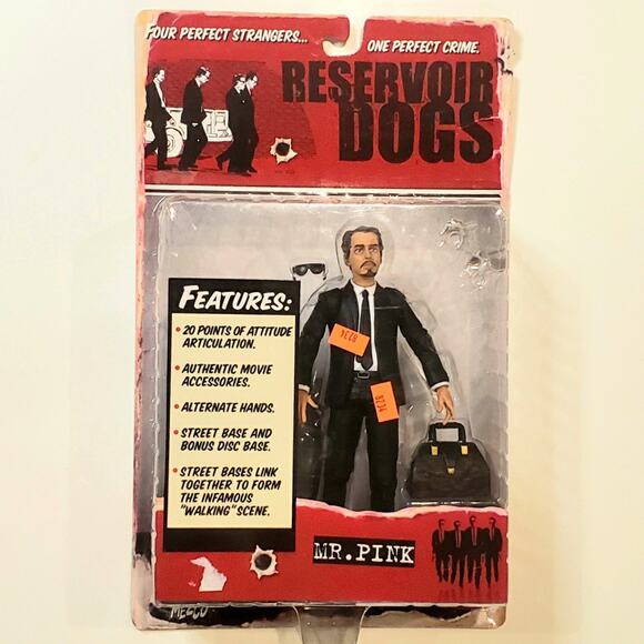 🎥 Reservoir Dogs Mr. Pink Action Figure Mezco Toys 2001 Steve Buscemi NEW 🎥 - Picture 1 of 2